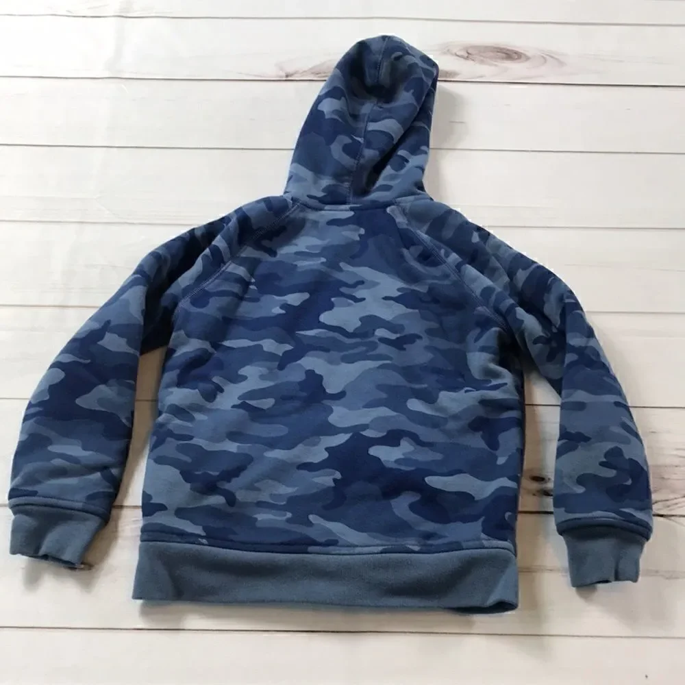 Gap Kids Blue Camo Sherpa Lined Full Zip Hoodie